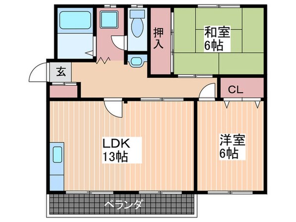 第２中筋マンションの物件間取画像